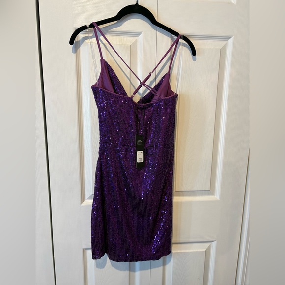 Fashion Nova  Purple Mini Dress - Picture 5 of 6